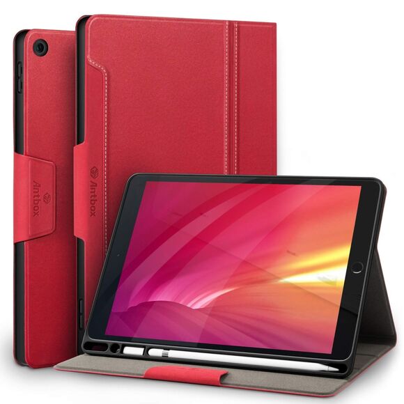 Antbox Case for iPad 10.2" 9th/8th/7th Gen w Pencil Holder (Red) - Picture 1 of 6
